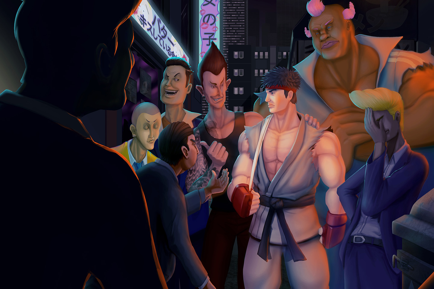 Ryu Encounters Thugs